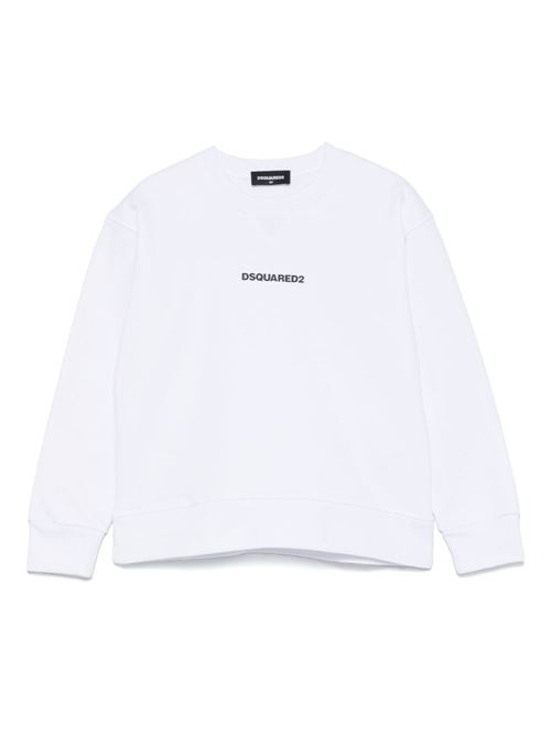Felpa unisex bambino Dsquared2 bianca Dsquared Kids | DQ2739D0094DQ100